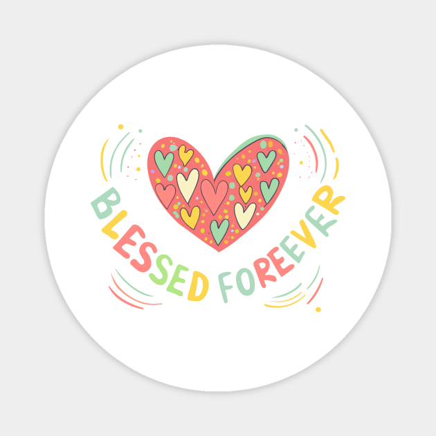 Women with Beautiful Hearts: Blessed Forever typography Magnet by A Floral Letter Capital letter A | Monogram, Sticker